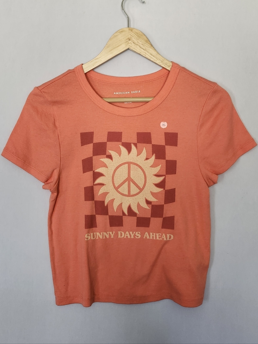 American Eagle Sun Graphic Baby Tee Size XL
